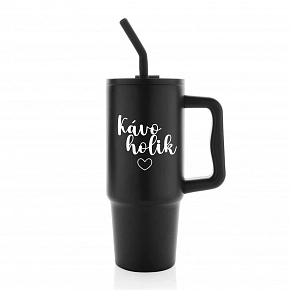 KÁVOHOLIK - černý cestovní termohrnek 900 ml KÁVOHOLIK - černý cestovní termohrnek 900 ml