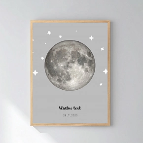 Personalizovaný magický fotoobraz v rámu - 30x40 - měsíční fáze