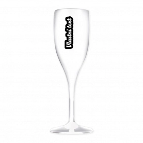 Personalizovaná nerozbitná prosecco sklenice s vlastním textem s obrysem Personalizovaná nerozbitná prosecco sklenice s vlastním textem s obrysem