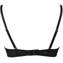 Dámská sexy polo podprsenka V-9831 Černá se zlatou nitkou - Axami
