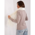 Dámský šátek AT SZ 23185.93P ecru - WoolFashion
