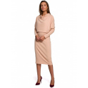 Dámské pletené šaty S245 Béžová - Stylove