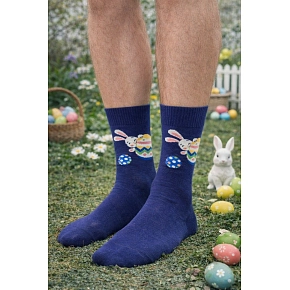 Pánské velikonoční ponožky 136 tmavě modré - Steven