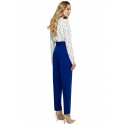 Klasické kalhoty s páskem S124 modré - Stylove