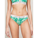 Dámské plavkové kalhotky UW0UW05366 0IE zelené se vzorem - Tommy Hilfiger