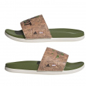 Dětské žabky / nazouváky Adilette Comfort Jr ID8029 Zelená s hnědou - Adidas