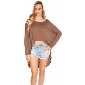 Dámské tričko T9363 cappuccino - KouCla