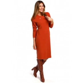 Dámské svetrové šaty S178 Cihlová - Stylove