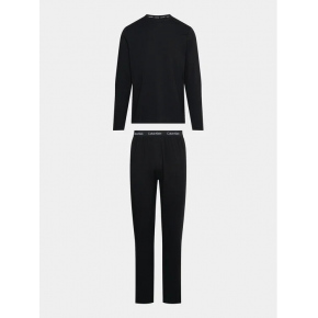 Pánské pyžamo L/S PANT SET 000NM2510E UB1 černé - Calvin Klein