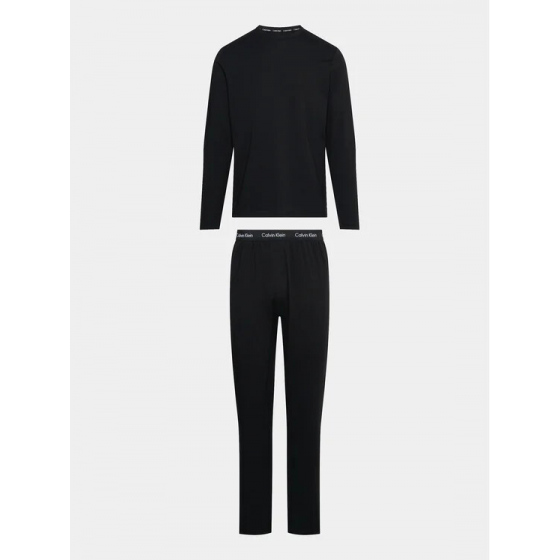 Pánské pyžamo L/S PANT SET 000NM2510E UB1 černé - Calvin Klein