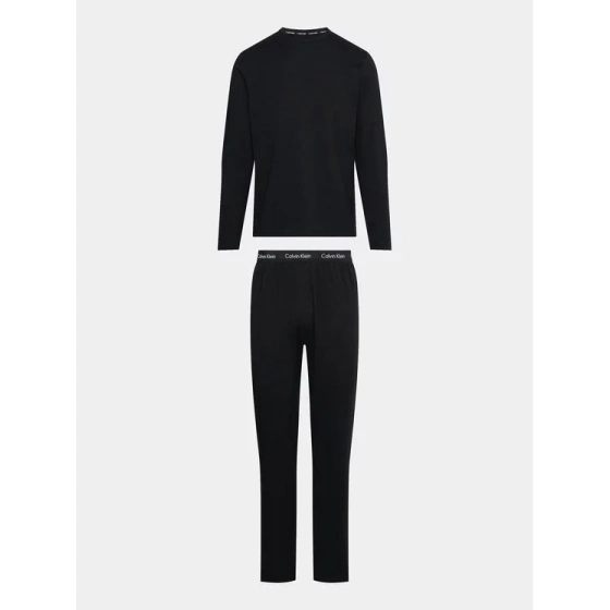 Pánské pyžamo L/S PANT SET 000NM2510E UB1 černé - Calvin Klein