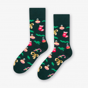 Unisex vánoční ponožky 079-256 Zelená - More