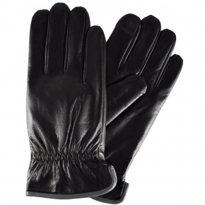 Pánské kožené antibakteriální rukavice P8217-4 černá - Semi Line