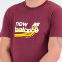 Pánské tričko BG MT31908  Kaštanová s potiskem - New Balance