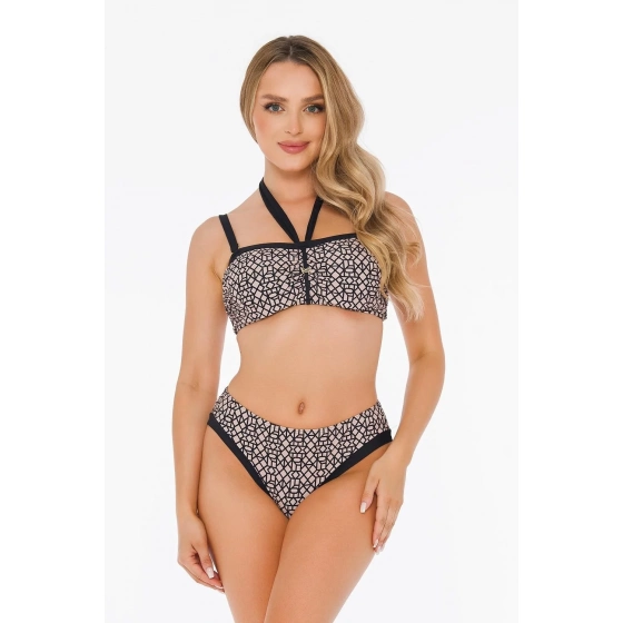 Dámské dvoudílné plavky Luxe 7 S939LX7 béžové se vzorem - Self