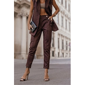 Dámské kalhoty Kiara model 218577 hnědé - LaBalancia