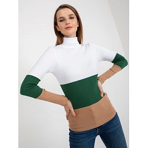 Dámský rolák RV BZ 8465 1.08P bílo-zelený - FPrice