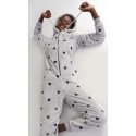 Dámský overal Puntík Šedá vzor - Vienetta