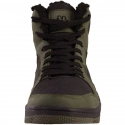Pánské kotníkové zimní kožešinové boty 243374 3111 Tmavě zelená s černou - Kappa