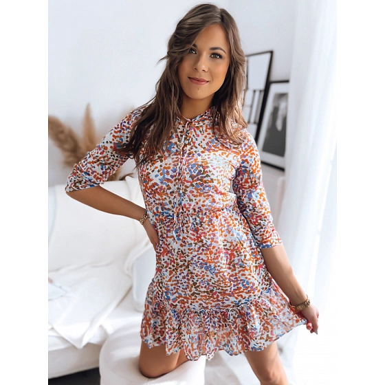 Dámské šaty KIARA EY2249 hnědo-modré - FashionStreet 