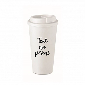 TEXT NA PŘÁNÍ - bílý termohrnek 475 ml