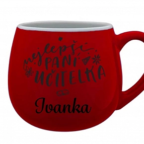 Personalizovaný keramický hrneček - NEJLEPŠÍ PANÍ UČITELKA