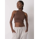 Dámský top TK RP TP 333435.19P tmavě hnědý