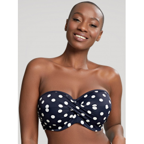 Dámský vrchní díl plavek Anya Riva Spot Bandeau navy/vanilla SW1453 - Panache