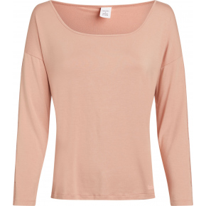 Dámský pyžamový top L/S CURVE NECK 000QS7006E FSR make-up - Calvin Klein