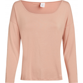 Dámský pyžamový top L/S CURVE NECK 000QS7006E FSR make-up - Calvin Klein