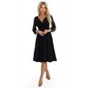 Elegantní midi šaty 657-1 černé - Numoco