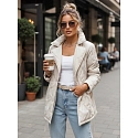 Dámská přechodná bunda TY5587 krémová - FashionStreet 