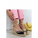 Bota na klínech T-1 226557 tlato-černé - Solea