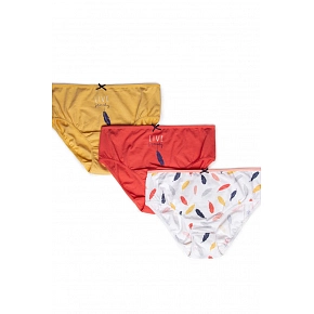 Dámské kalhotky BIKINI L-122BIB-38 3-pack žluto-oranž - Lama Dámské kalhotky BIKINI L-122BIB-38 3-pack žluto-oranž - Lama
