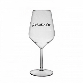 POHODINDA - čirá nerozbitná sklenice na víno 470 ml
