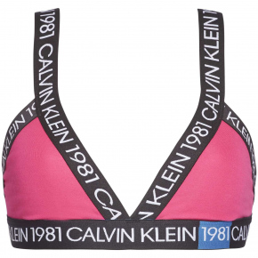 Podprsenka bez kostice QF5447E-8ZK růžovočerná Calvin Klein