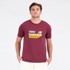 Pánské tričko BG MT31908  Kaštanová s potiskem - New Balance