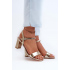 Sandály na podpatku 245D98 zlaté - Step in style