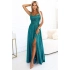 Dlouhé šaty 589-3  zelené se třpytkami - Numoco