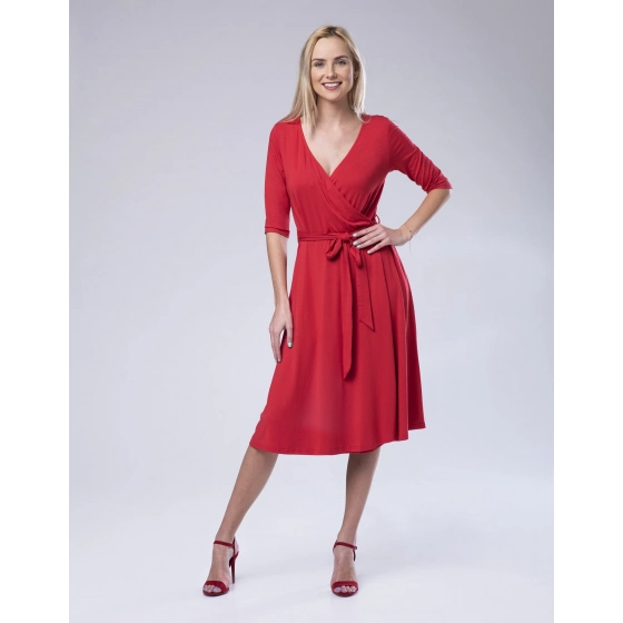 Dámské šaty Look 20 Leyla červená  - Made With Love