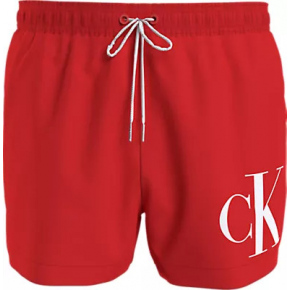 Pánské plavky SHORT DRAWSTRING KM0KM00967 XM9 červené - Calvin Klein