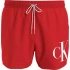 Pánské plavky SHORT DRAWSTRING KM0KM00967 XM9 červené - Calvin Klein