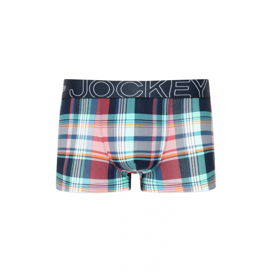 Pánské boxerky 1814241 B90 tyrkysové káro - Jockey