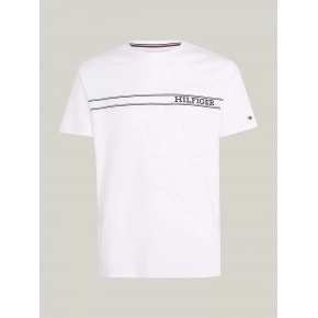 Pánské tričko UM0UM03196 YBR bílé - Tommy Hilfiger