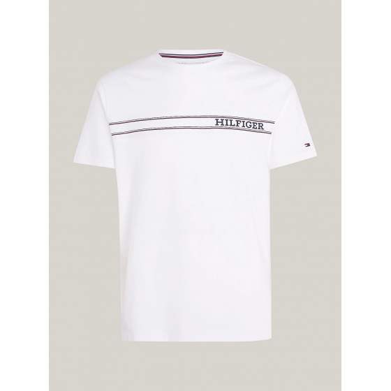 Pánské tričko UM0UM03196 YBR bílé - Tommy Hilfiger