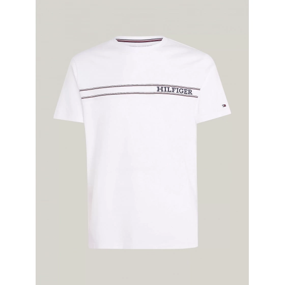 Pánské tričko UM0UM03196 YBR bílé - Tommy Hilfiger