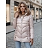Dámská zimní bunda s kapucí TY4441 béžová - FashionStreet 