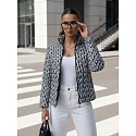 Dámská přechodová bunda se kšiltovkou TY4505 černo-bílá - FashionStreet 