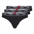 BOSS Dámská tanga 3Pack Stripe 50469681-001 - HUGO