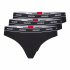 BOSS Dámská tanga 3Pack Stripe 50469681-001 - HUGO